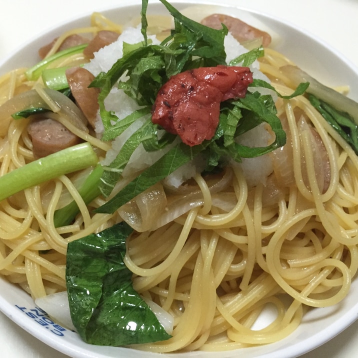 梅しそおろしの和風パスタ